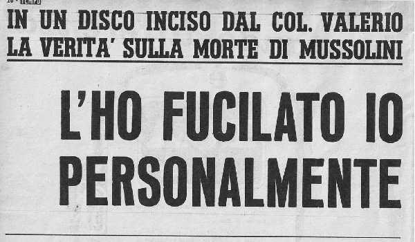 In uscita nel 2023 Come ho uccisio Mussolini di Walter Audisio